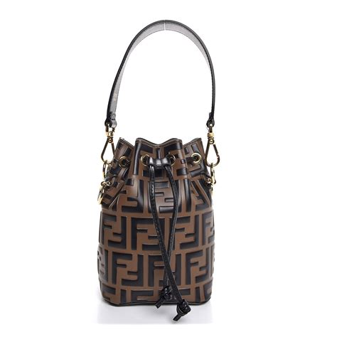 fendi black calfskin leather 2jour bucket bag|FENDI Bucket Bags .